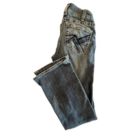 Ariat REAL Jeans Womens Sz 28R Perfect Rise Phoebe Distressed Boot Cut - Picture 7 of 7